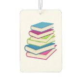 Stapel farbiger Bücher Autolufterfrischer (Rückseite)