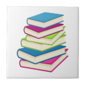 Stapel farbiger Bücher Fliese (Vorderseite)