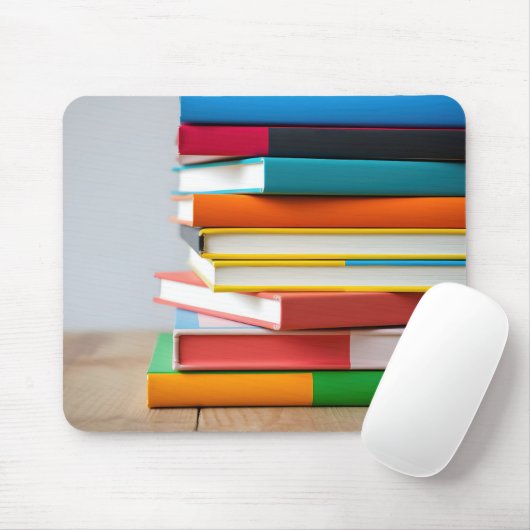 Stapel farbiger Lehrbücher Mousepad (Mit Mouse)