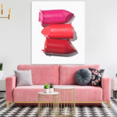 Stapel gebrochener Lippenstift Leinwanddruck (Insitu (Wohnzimmer))