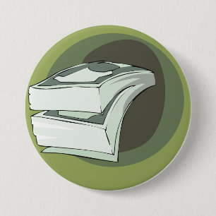 Stapel Geld Bargeld Grüne Scheine Button