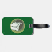 Stapel Geld Bargeld Grüne Scheine Gepäckanhänger (Rückseite horizontal)
