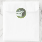 Stapel Geld Bargeld Grüne Scheine Runder Aufkleber (Tasche)