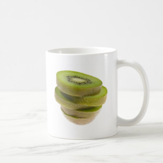 Stapel geschnittene Kiwi Kaffeetasse (Rechts)