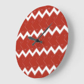 Stapel roter Quadrate Große Wanduhr (Winkel)