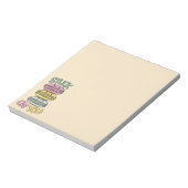 Stapel süßer Kawaii-Macarons Notizblock (Rotiert)