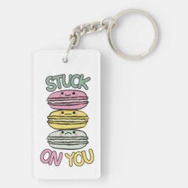 Stapel süßer Kawaii-Macarons Schlüsselanhänger