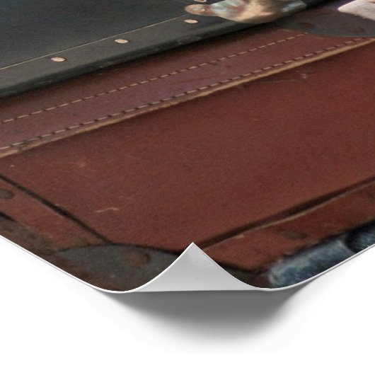 Stapel Vintager Koffer Poster (Ecke)