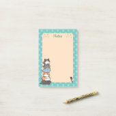 Stapel von benutzerdefinierten Katzen Post-it Klebezettel (Auf Schreibtisch)