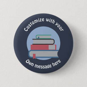 Stapel von Büchern Lesen eines benutzerdefinierte Button