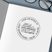 Stapel von Büchern - Round-Address-Buchzeichen 3 Permastempel