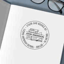 Stapel von Büchern - Round-Address-Buchzeichen 3