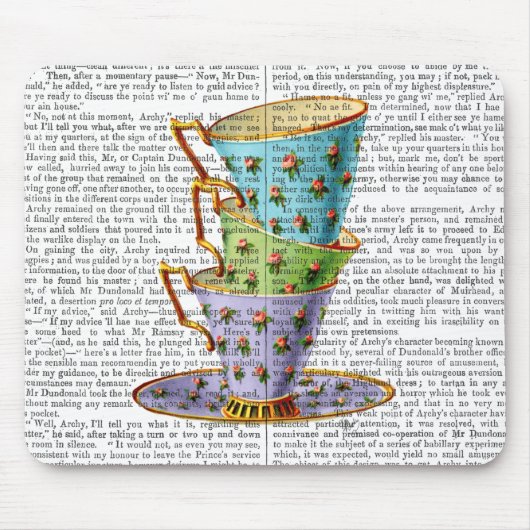 Stapel von drei Vintagen Teakups Mousepad (Vorne)