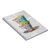 Stapel von drei Vintagen Teakups Notizblock (Rechte Seite)