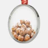 Stapel von gezuckert oliebollen oder brieten ornament aus metall (Links)