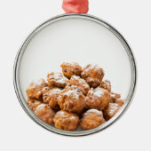 Stapel von gezuckert oliebollen oder brieten ornament aus metall (Vorne)