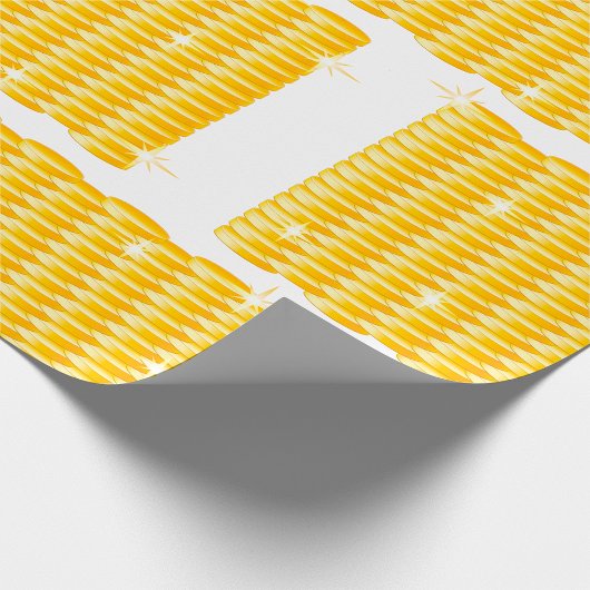 Stapel von Goldmünzen Geschenkpapier