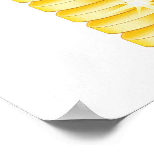 Stapel von Goldmünzen Poster (Ecke)