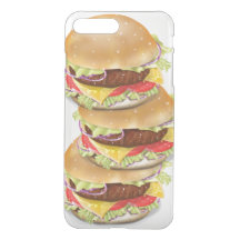 Stapel von Hamburgern oder Cheeseburgern