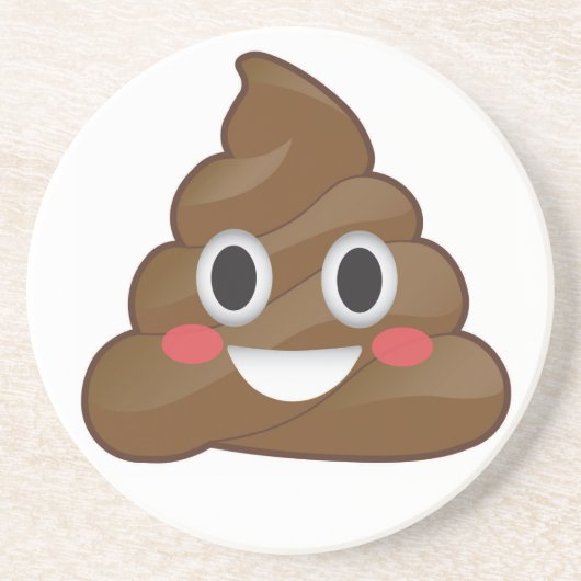 Stapel von kacken glücklichen Emoji Untersetzer (Vorne)