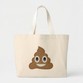 Stapel von Poo Emoji Jumbo Stoffbeutel (Vorne)