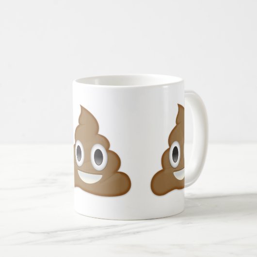Stapel von Poo Emoji Kaffeetasse (VorderseiteRechts)