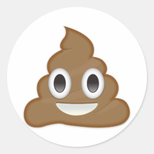 Stapel von Poo Emoji Runder Aufkleber