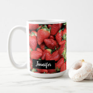 Stapel von Red Juicy Strawberries Fotografie Kaffeetasse