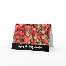 Stapel von Red Juicy Strawberries Geburtstag