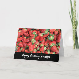 Stapel von Red Juicy Strawberries Geburtstag Karte