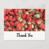 Stapel von Red Juicy Strawberries Vielen Dank Postkarte (Vorderseite)