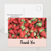 Stapel von Red Juicy Strawberries Vielen Dank Postkarte (Vorne/Hinten)