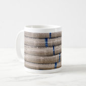 Stapel Zeitungs-Tagesereignisse-Kunst Kaffeetasse (Vorderseite Links)
