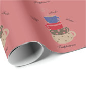 Stapelbare Kaffeetassen Geschenkpapier (Rolleneckpunkt)