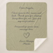 Stapelhandgeschriebener Liebe oder Meldung Sherpadecke (Vorderseite)