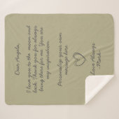 Stapelhandgeschriebener Liebe oder Meldung Sherpadecke (Vorderseite (Horizontal))