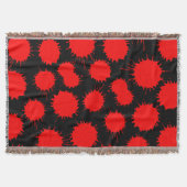 Stapelmuster - Rot auf schwarz Decke (Vorderseite)