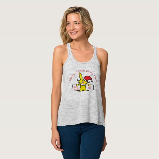 Stapeln Sie bitte Geschenke hier 2 Tank Top (Vorderseite Vollansicht)