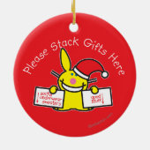 Stapeln Sie bitte Geschenke hier Keramikornament (Hinten)