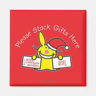 Stapeln Sie bitte Geschenke hier Magnet