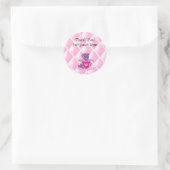 Stapeln von Teacups Runder Aufkleber (Tasche)