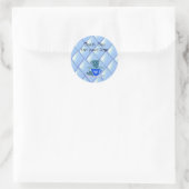 Stapeln von Teacups Runder Aufkleber (Tasche)
