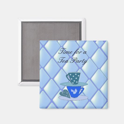 Stapeln von Tee - Tee-Party Magnet (Vorderseite/Rückseite)