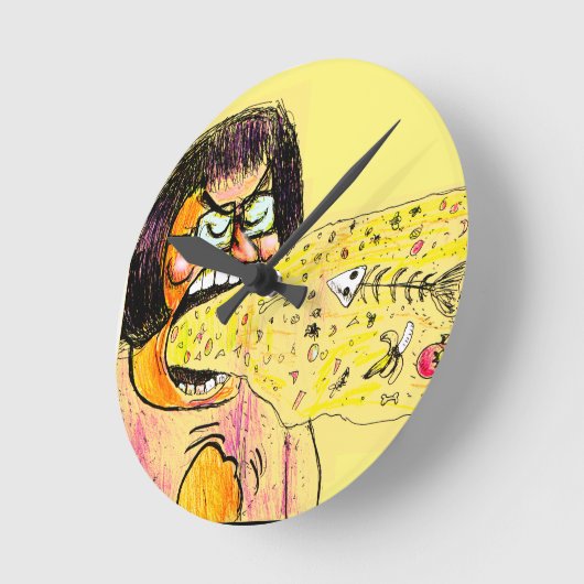 Staphney's Special Spew Runde Wanduhr (Winkel)