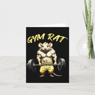 Staples Gym Rat Fitness Bodybuilding Kunst Karte