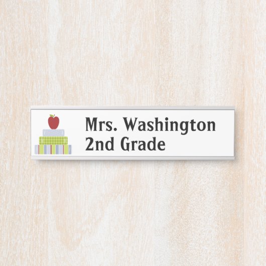 Staplungsbuch-Lehrer-Tür-Namensschild Türschild (Vorderseite )