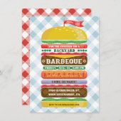 Staplungshamburger-Party Einladung (Vorne/Hinten)