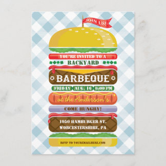 Staplungshamburger-Party Einladung