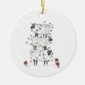 Staplungsschafe am Weihnachten Keramikornament (Vorne)