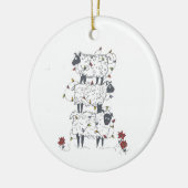 Staplungsschafe am Weihnachten Keramikornament (Links)